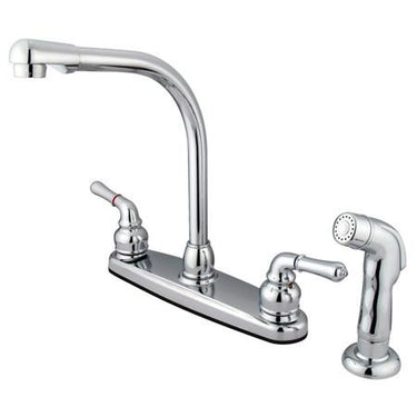 Kingston Brass FB751SP 8-inch Centerset Kitchen Faucet, Polished Chrome Kitchen Faucet Kingston Brass